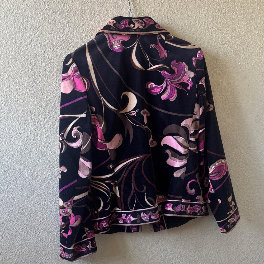Vintage Emilio Pucci Black and Pink velvet jacket - Picture 8 of 8